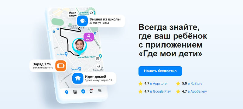 Где мои дети — родительский контроль: геолокация, безопасность, связь