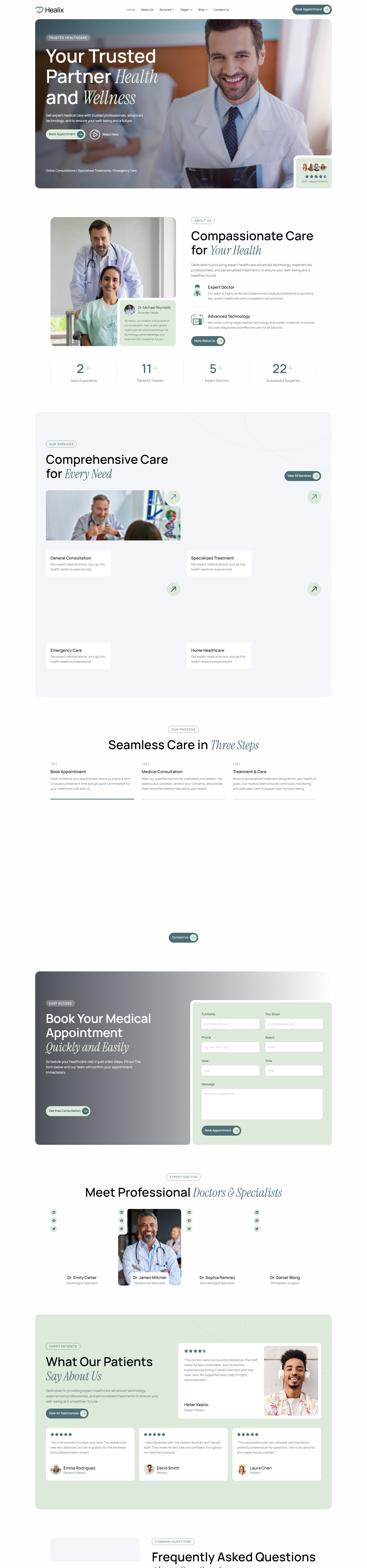Healix – современный Elementor шаблон wordpress для медицинских сайтов и клиникWordPress для спа, йога-центров и велнес-курортов