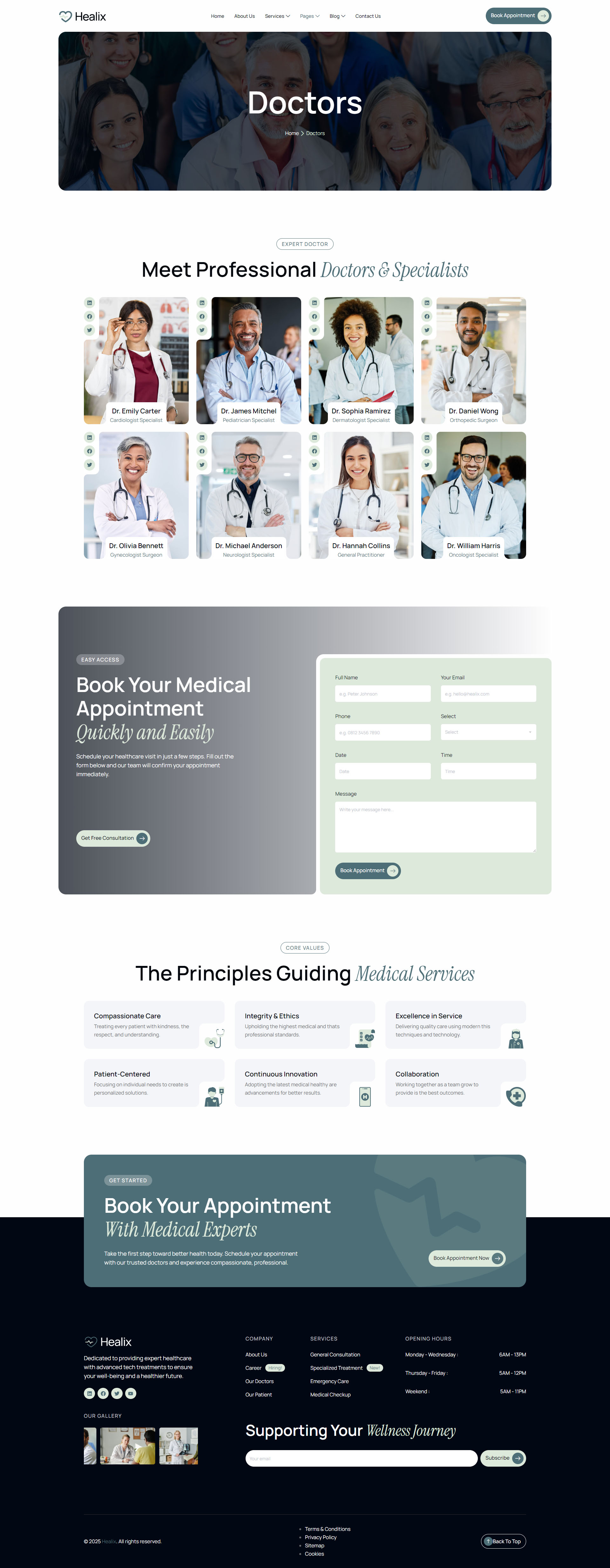 Healix — Премиум шаблон Elementor для медицинских учреждений и сферы здоровья