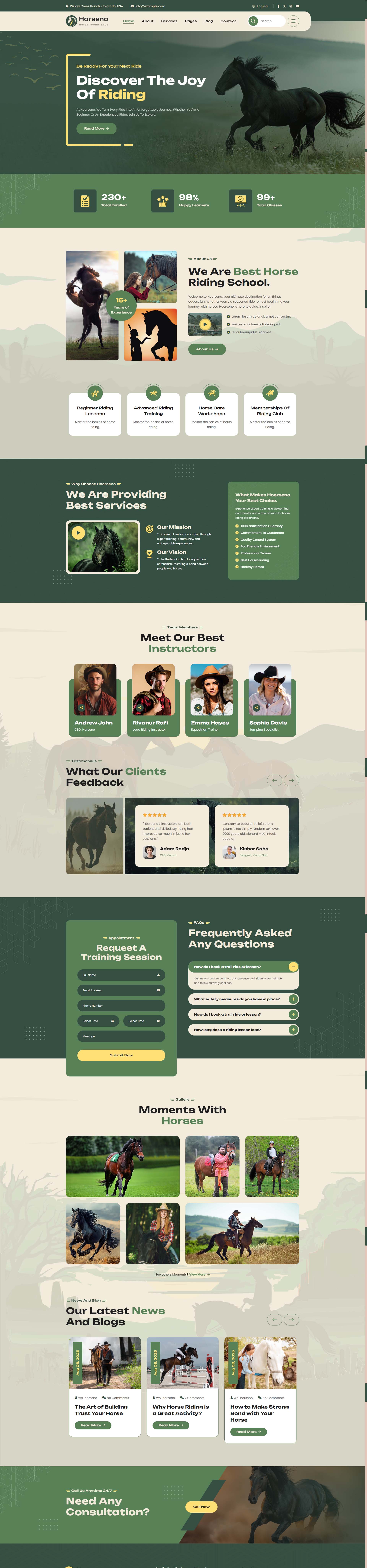 Шаблон WordPress ThemeForest Horseno