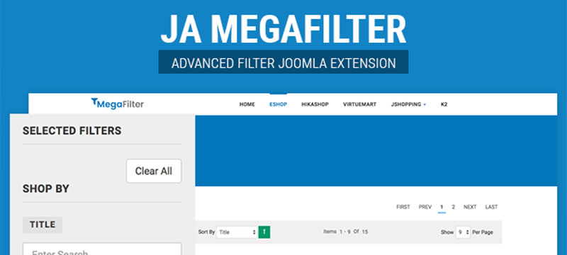 JA Megafilter Component v2 - расширенный фильтр для Joomla